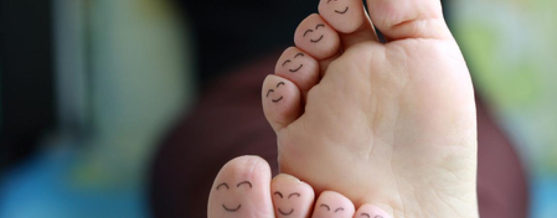 Happy Feet with smiley faces